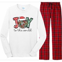 Joy To The World Disco Christmas Holiday Long Sleeve Pajama Set