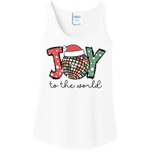 Joy To The World Disco Christmas Holiday Ladies Essential Tank