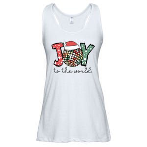 Joy To The World Disco Christmas Holiday Ladies Essential Flowy Tank