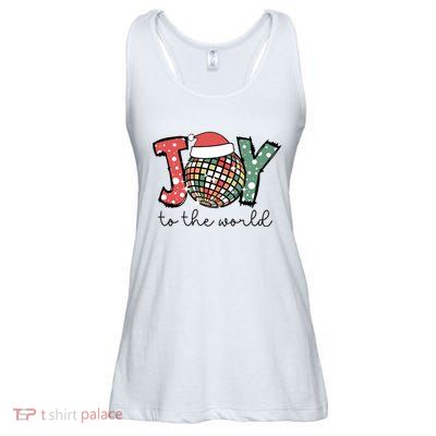 Joy To The World Disco Christmas Holiday Ladies Essential Flowy Tank