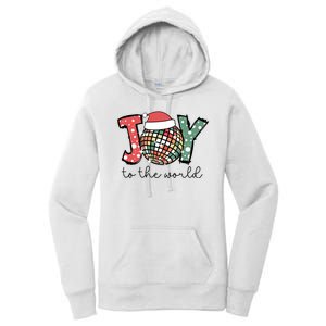 Joy To The World Disco Christmas Holiday Women's Pullover Hoodie