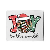 Joy To The World Disco Christmas Holiday Mousepad