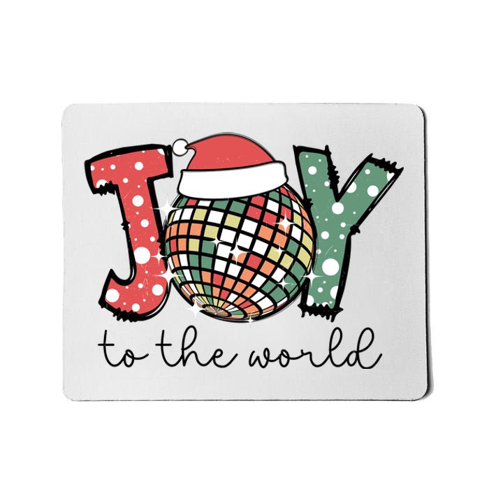 Joy To The World Disco Christmas Holiday Mousepad