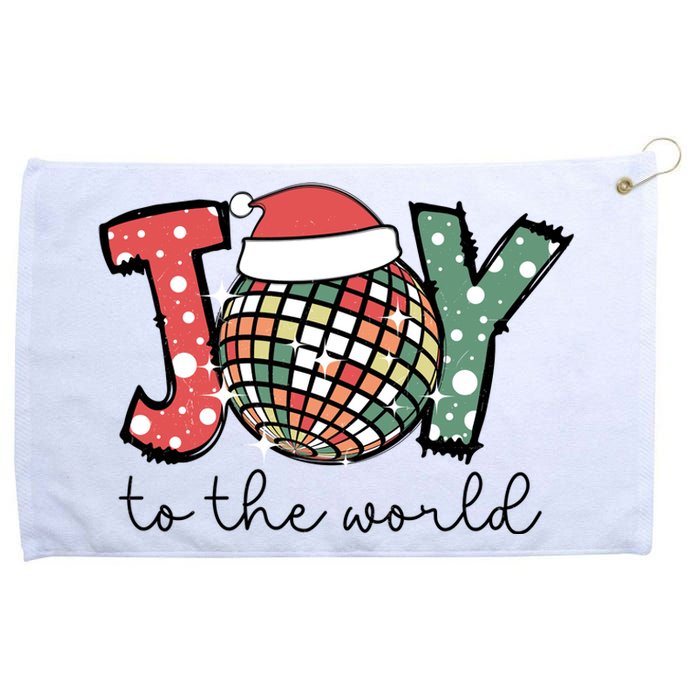 Joy To The World Disco Christmas Holiday Grommeted Golf Towel