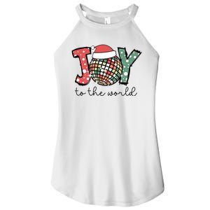 Joy To The World Disco Christmas Holiday Women's Perfect Tri Rocker Tank