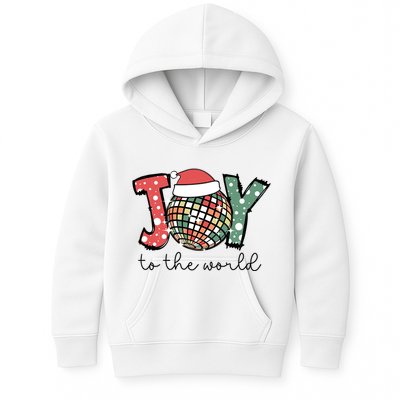 Joy To The World Disco Christmas Holiday Kids Hoodie