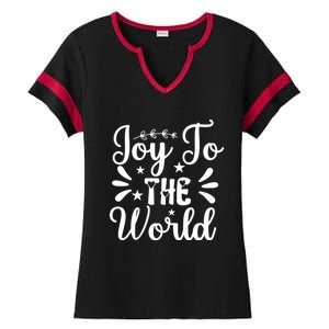 Joy To The World Funny Graphic Tees And Gift Ladies Halftime Notch Neck Tee