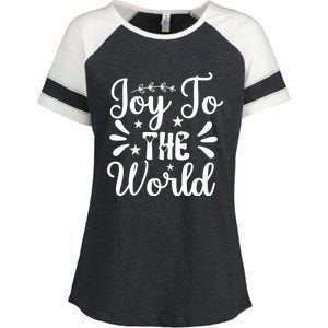 Joy To The World Funny Graphic Tees And Gift Enza Ladies Jersey Colorblock Tee