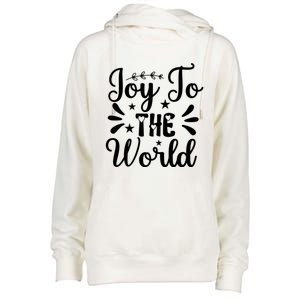 Joy To The World Funny Graphic Tees And Gift Womens Funnel Neck Pullover Hood