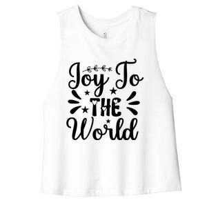 Joy To The World Funny Graphic Tees And Gift Women's Racerback Cropped Tank