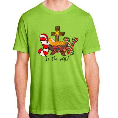 Joy To The World Jesus Sublimation Merry Christmas Gift Adult ChromaSoft Performance T-Shirt