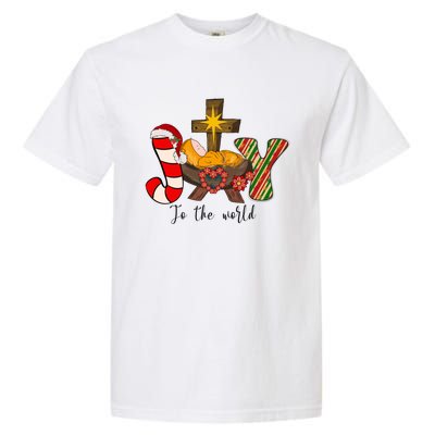 Joy To The World Jesus Sublimation Merry Christmas Gift Garment-Dyed Heavyweight T-Shirt