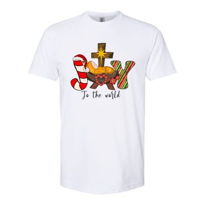 Joy To The World Jesus Sublimation Merry Christmas Gift Softstyle CVC T-Shirt