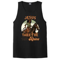 Jesus Take The Reins Christian Black Cowgir PosiCharge Competitor Tank