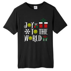 Joy To The World Pickleball Christmas Gift Tall Fusion ChromaSoft Performance T-Shirt