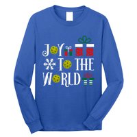 Joy To The World Pickleball Christmas Gift Long Sleeve Shirt