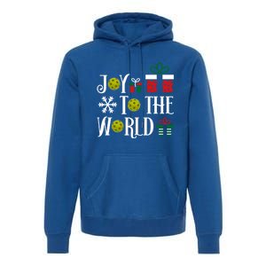 Joy To The World Pickleball Christmas Gift Premium Hoodie