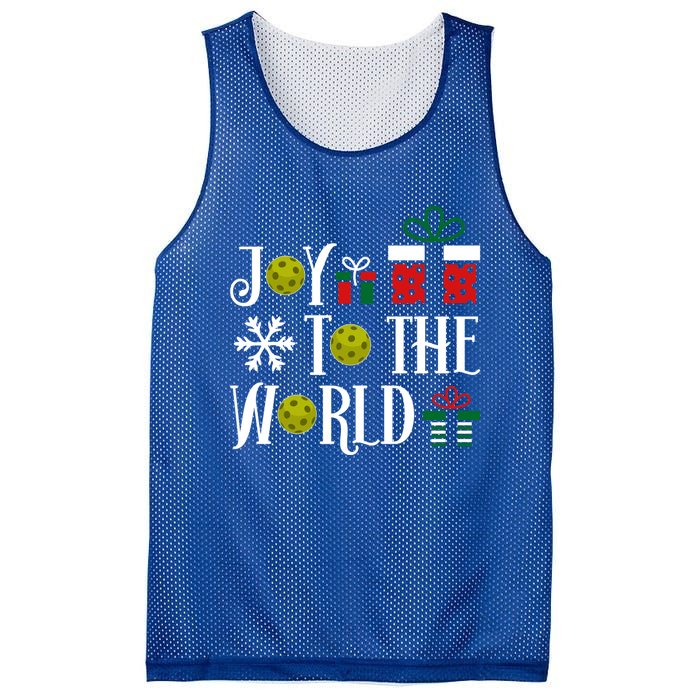 Joy To The World Pickleball Christmas Gift Mesh Reversible Basketball Jersey Tank