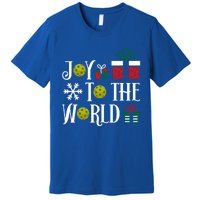 Joy To The World Pickleball Christmas Gift Premium T-Shirt