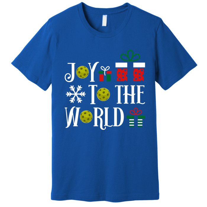 Joy To The World Pickleball Christmas Gift Premium T-Shirt