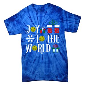 Joy To The World Pickleball Christmas Gift Tie-Dye T-Shirt