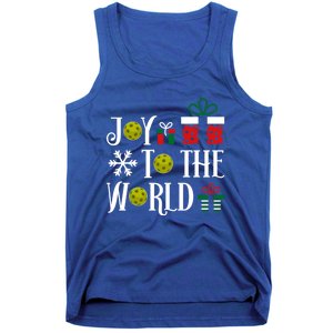 Joy To The World Pickleball Christmas Gift Tank Top