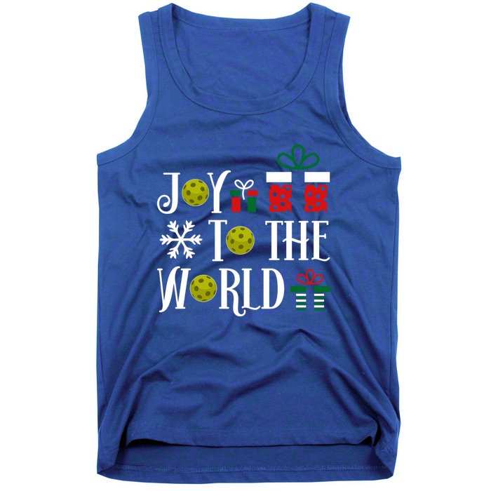 Joy To The World Pickleball Christmas Gift Tank Top