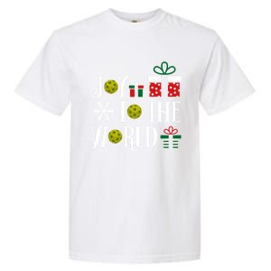 Joy To The World Pickleball Christmas Gift Garment-Dyed Heavyweight T-Shirt