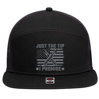 Just The Tip Promise Pro Gun Second Adt I 2nd That Gift 7 Panel Mesh Trucker Snapback Hat
