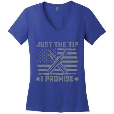 Just The Tip Promise Pro Gun Second Adt I 2nd That Gift Women's V-Neck T-Shirt