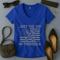 Just The Tip Promise Pro Gun Second Adt I 2nd That Gift Women's V-Neck T-Shirt