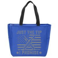 Just The Tip Promise Pro Gun Second Adt I 2nd That Gift Zip Tote Bag