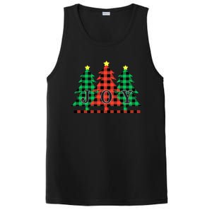 Joy To The World Plaid Christmas Trees Gift PosiCharge Competitor Tank