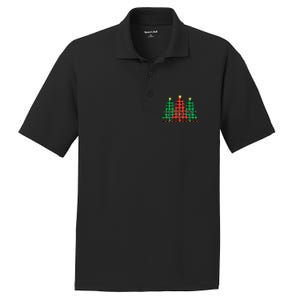 Joy To The World Plaid Christmas Trees Gift PosiCharge RacerMesh Polo