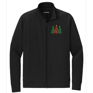 Joy To The World Plaid Christmas Trees Gift Stretch Full-Zip Cadet Jacket