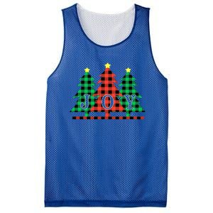 Joy To The World Plaid Christmas Trees Gift Mesh Reversible Basketball Jersey Tank