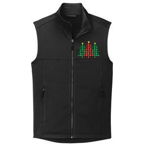 Joy To The World Plaid Christmas Trees Gift Collective Smooth Fleece Vest