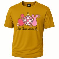 Joy To The World Cute Disco Holiday Cooling Performance Crew T-Shirt