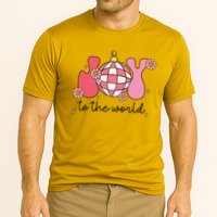 Joy To The World Cute Disco Holiday Cooling Performance Crew T-Shirt