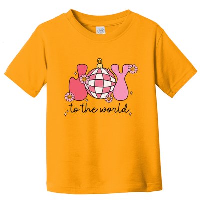 Joy To The World Cute Disco Holiday Toddler T-Shirt