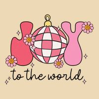 Joy To The World Cute Disco Holiday Drawstring Bag