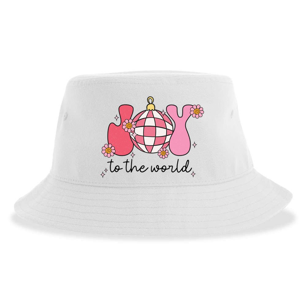 Joy To The World Cute Disco Holiday Sustainable Bucket Hat