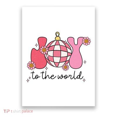 Joy To The World Cute Disco Holiday Poster