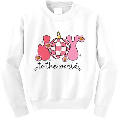 Joy To The World Cute Disco Holiday Kids Sweatshirt