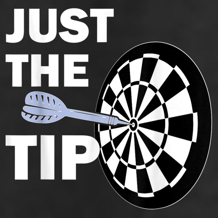 Just The Tip Please Darts Dart Player Team League Gift 7 Panel Mesh Trucker Snapback Hat