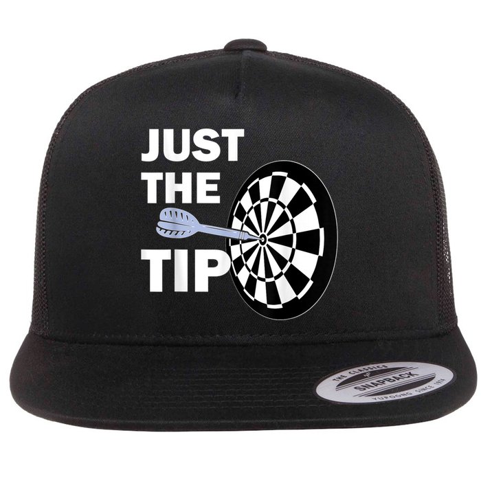 Just The Tip Please Darts Dart Player Team League Gift Flat Bill Trucker Hat