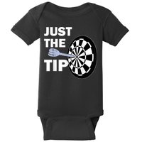 Just The Tip Please Darts Dart Player Team League Gift Baby Bodysuit