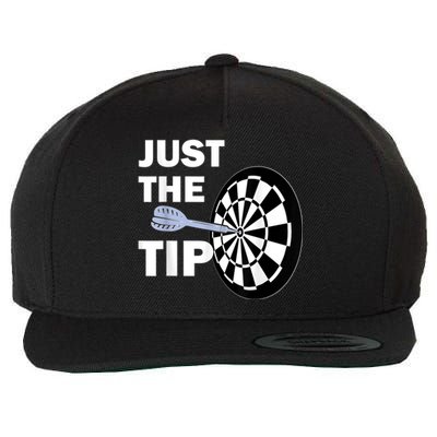 Just The Tip Please Darts Dart Player Team League Gift Wool Snapback Cap