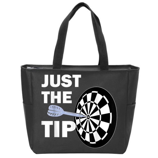 Just The Tip Please Darts Dart Player Team League Gift Zip Tote Bag