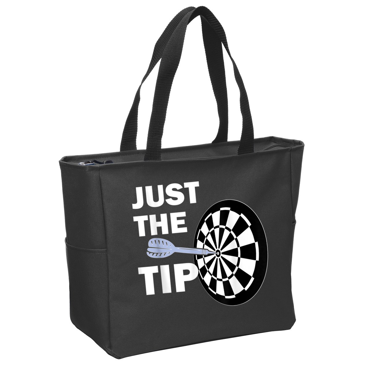 Just The Tip Please Darts Dart Player Team League Gift Zip Tote Bag